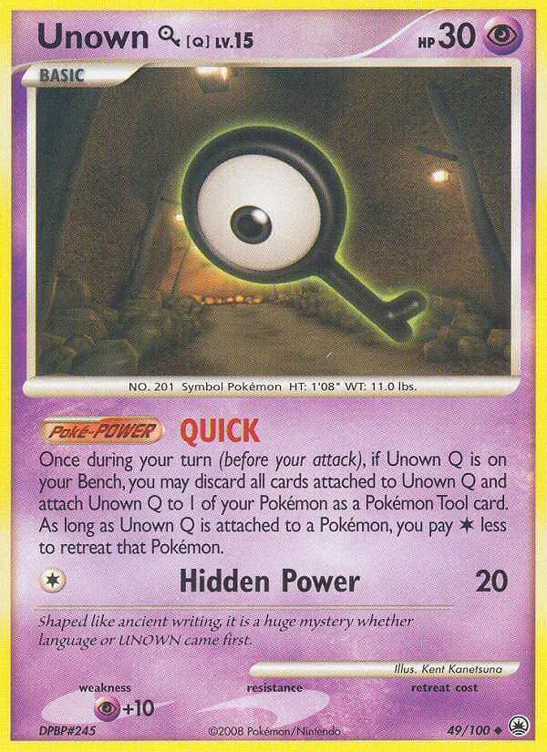Unown Q card in English