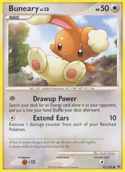 Buneary card in English