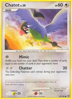 Chatot card in English