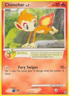 Chimchar card in English