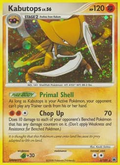 Kabutops card in English