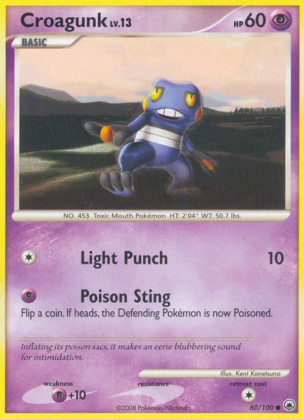 Croagunk card in English