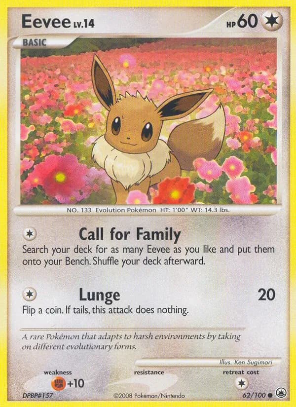 Eevee card in English