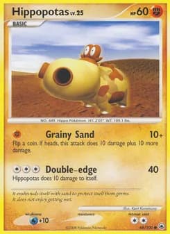 Hippopotas card in English