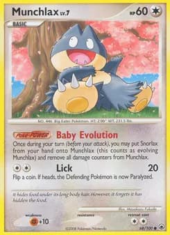 Munchlax card in English