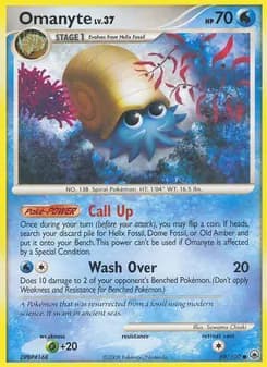 Omanyte card in English