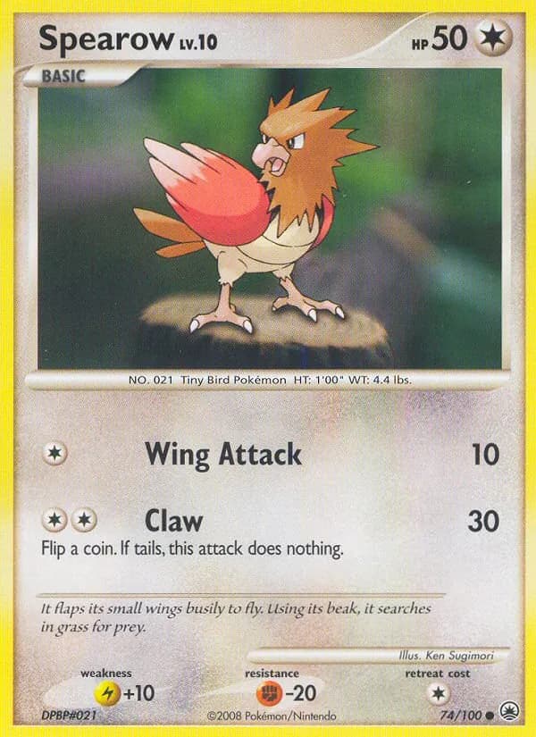 Spearow card in English