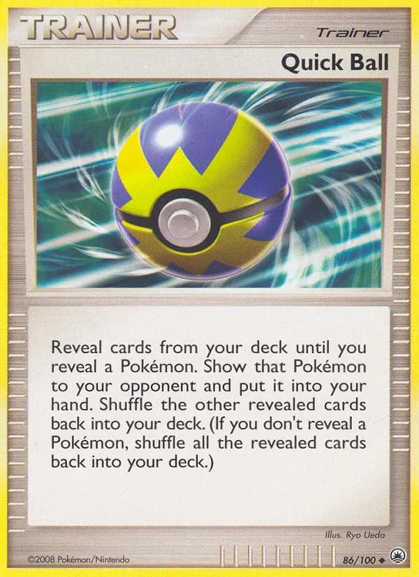 Quick Ball card in English