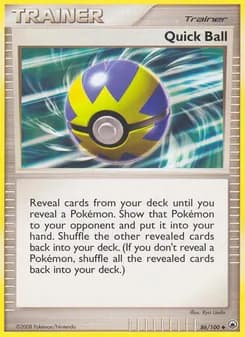 Quick Ball card in English