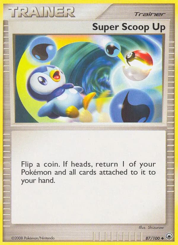 Super Scoop Up card in English