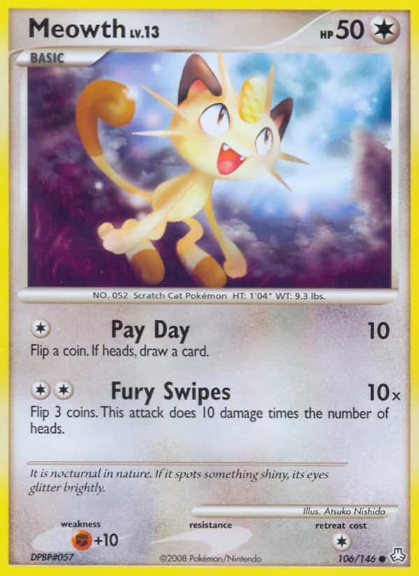 Meowth card in English