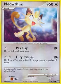 Meowth card in English