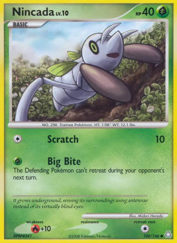 Nincada card in English