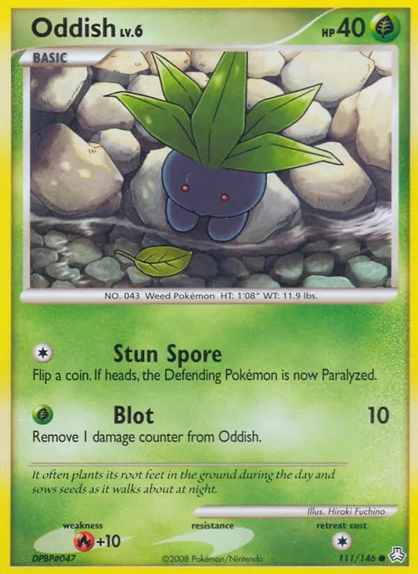 Oddish card in English