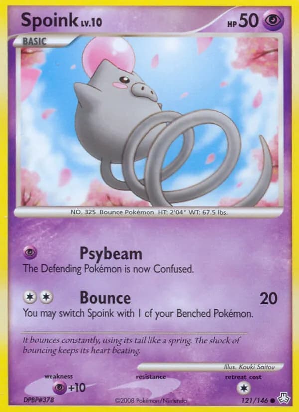 Spoink card in English