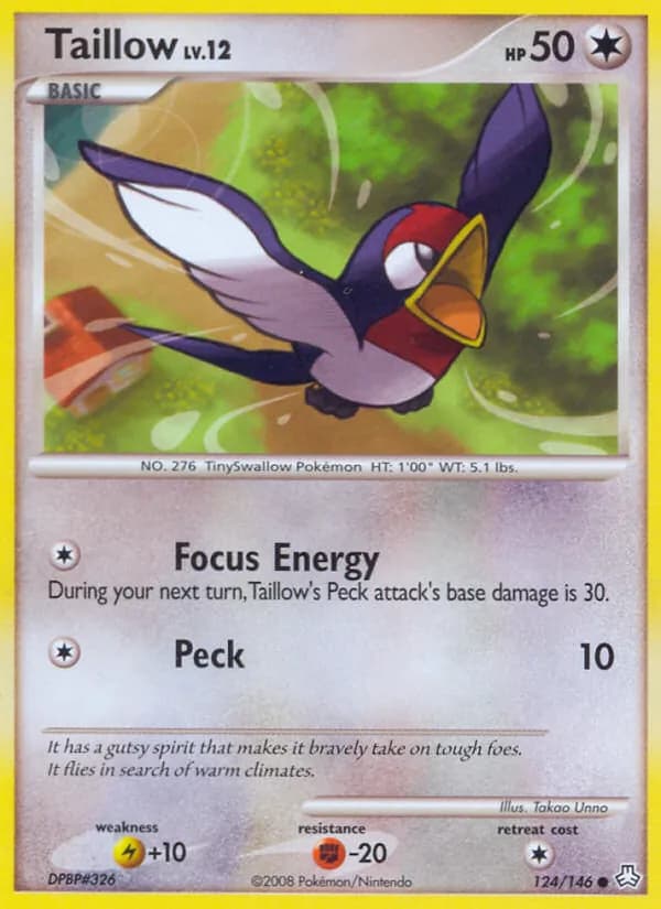 Taillow card in English