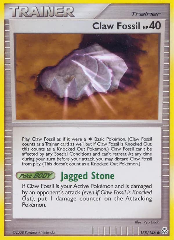 Claw Fossil card in English