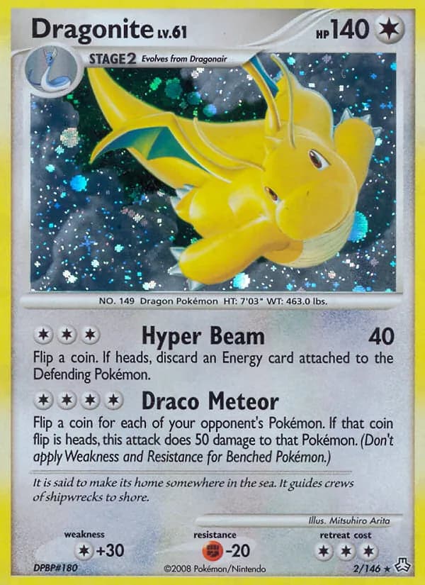 Dragonite card in English
