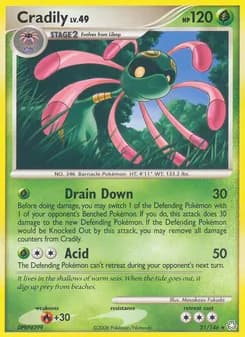 Cradily card in English