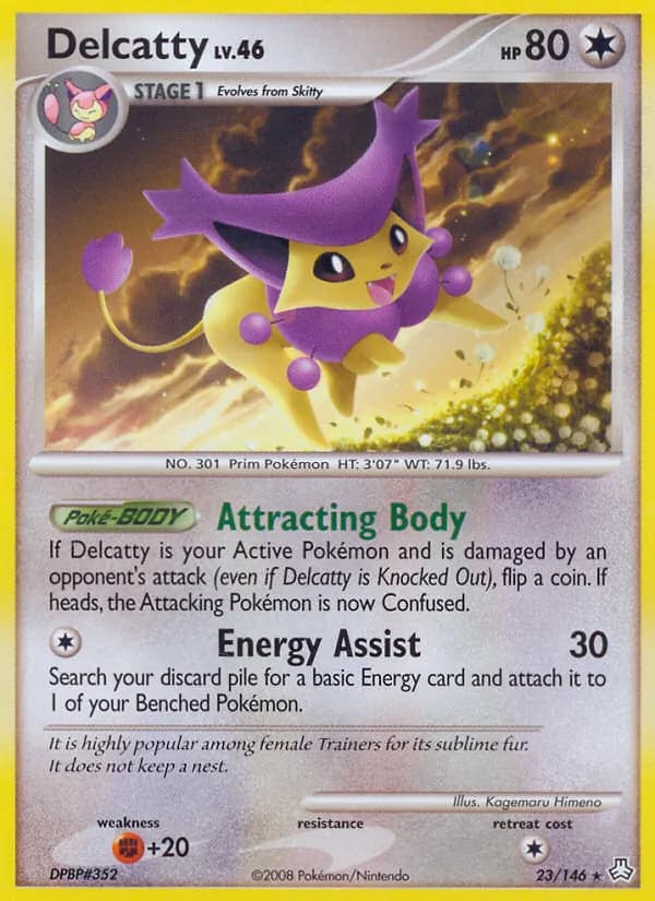 Delcatty card in English