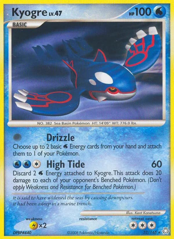 Kyogre card in English