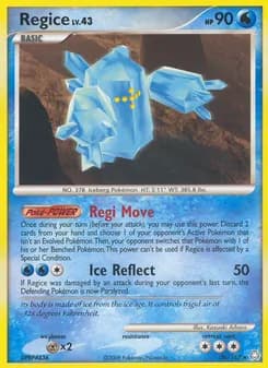Regice card in English