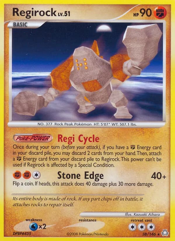 Regirock card in English