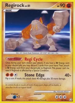 Regirock card in English