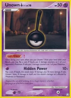 Unown ! card in English