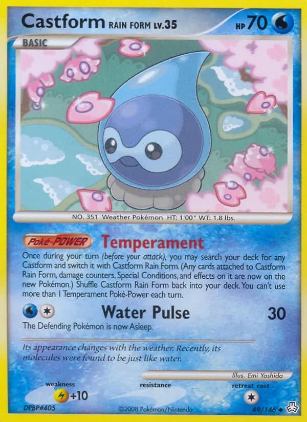 Castform Rain Form card in English