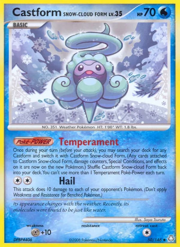 Castform Snow-cloud Form card in English