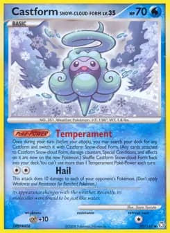 Castform Snow-cloud Form card in English