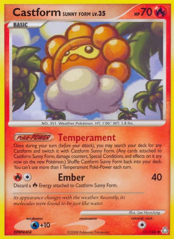 Castform Sunny Form card in English