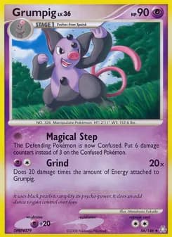Grumpig card in English