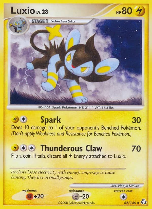 Luxio card in English