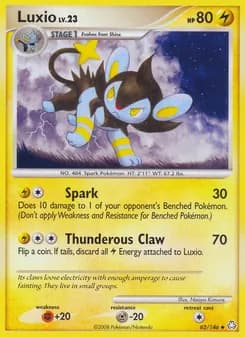 Luxio card in English