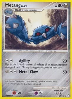 Metang card in English