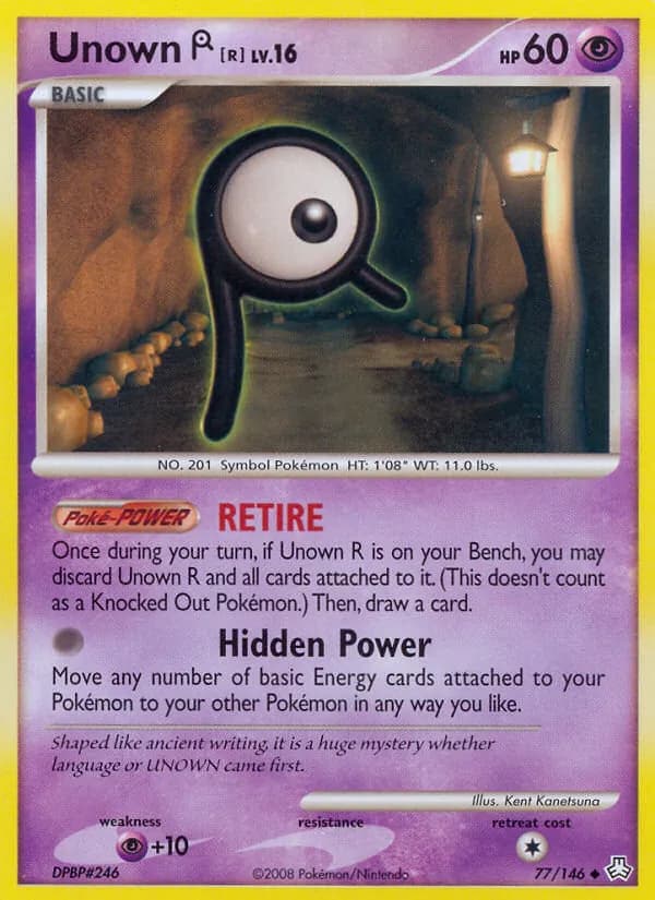 Unown R card in English