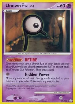 Unown R card in English