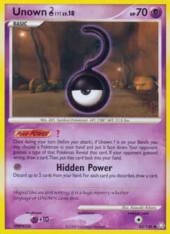 Unown ? card in English