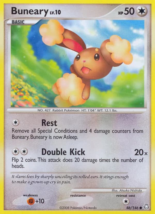 Buneary card in English