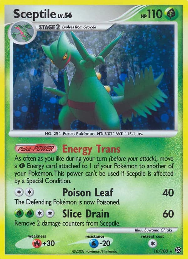 Sceptile card in English