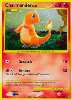 Charmander card in English