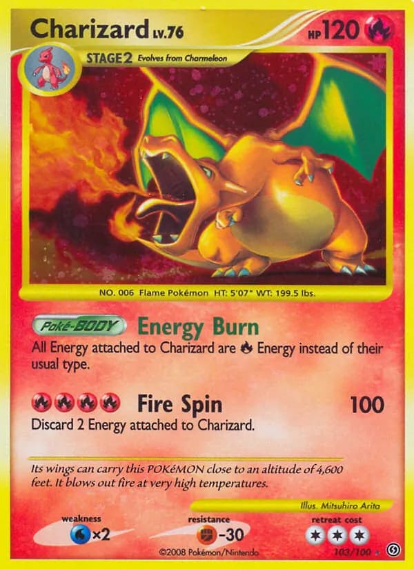 Charizard card in English