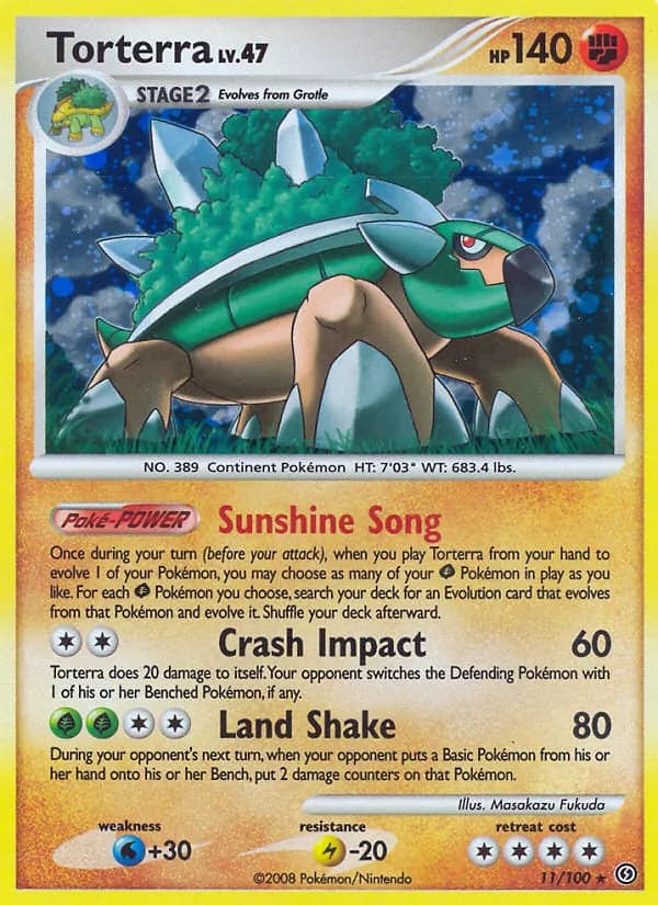 Torterra card in English