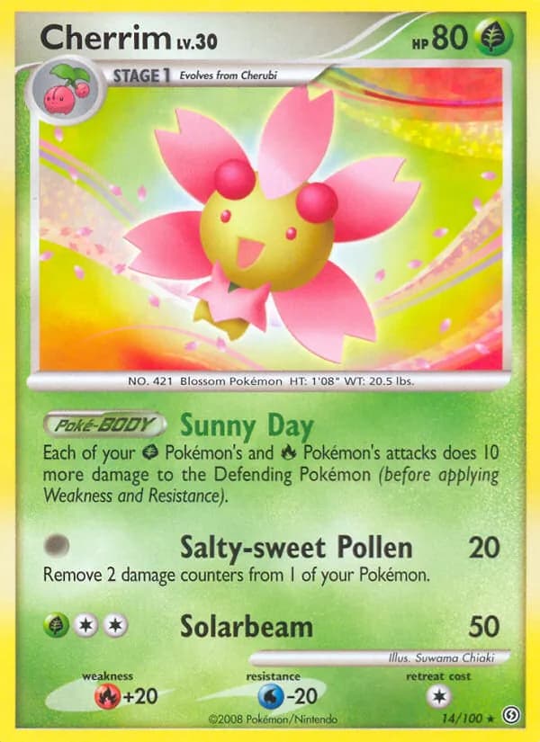 Cherrim card in English