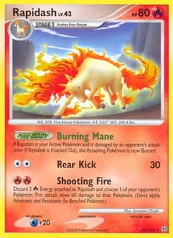 Rapidash card in English