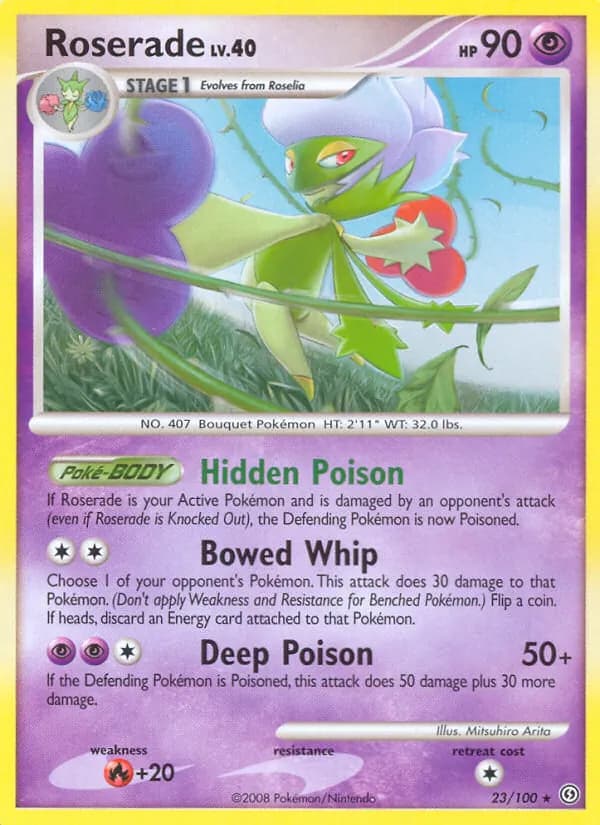 Roserade card in English