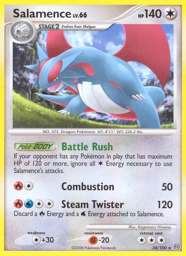 Salamence card in English