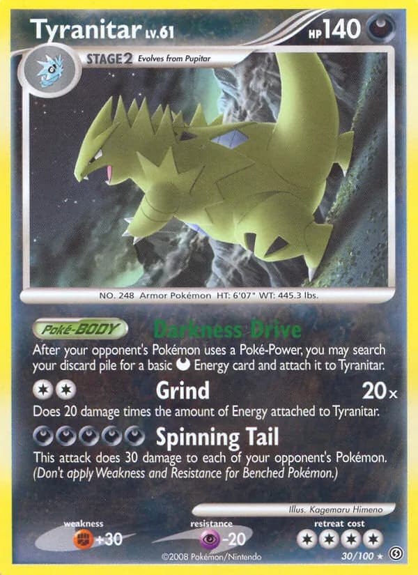 Tyranitar card in English